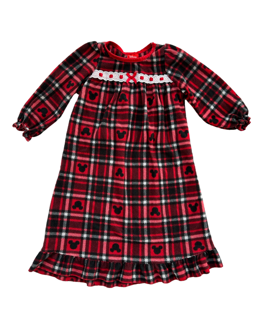 2T Toddler Girl Fleece Disney Minnie Mouse Nightgown PJs
