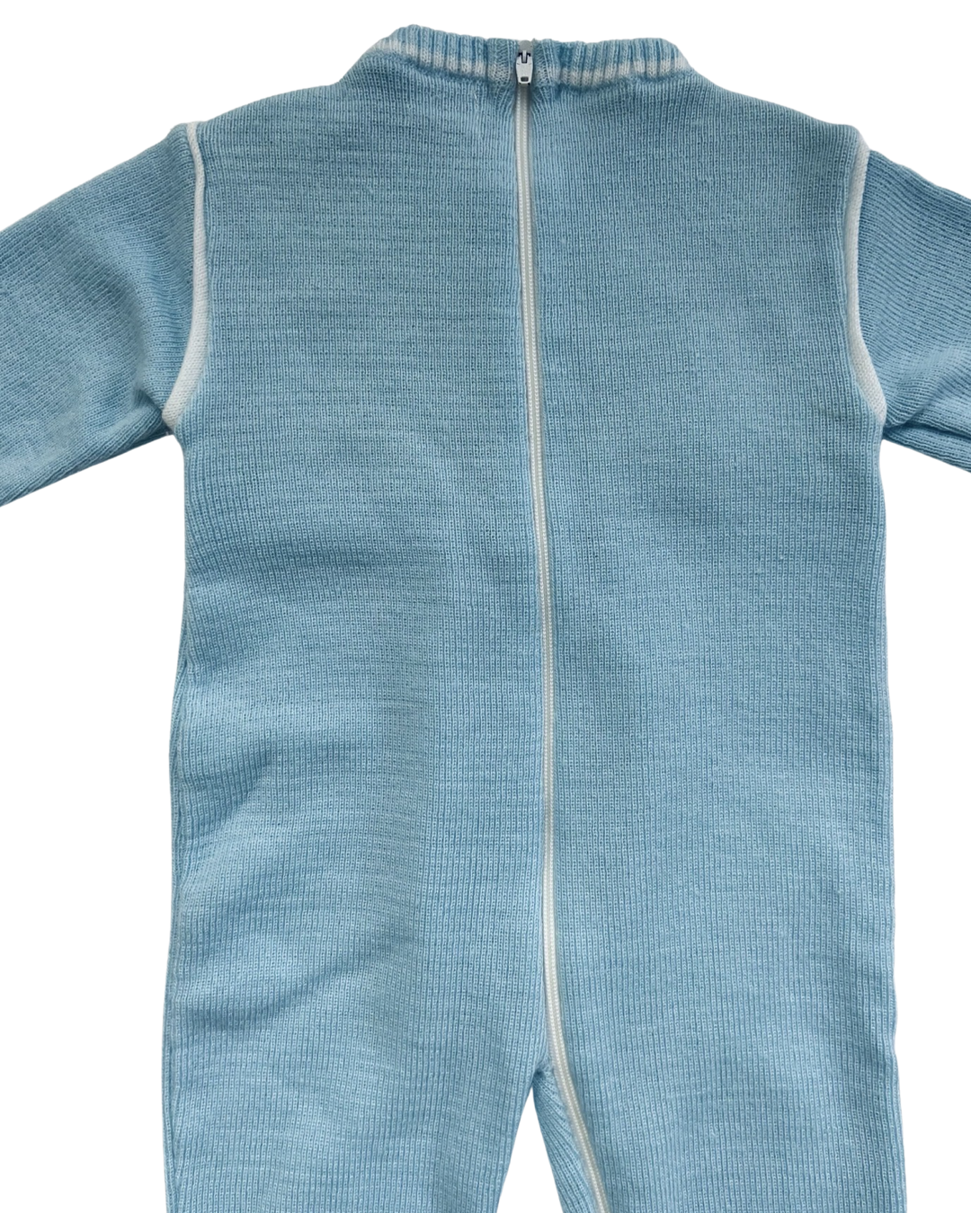 3-6M Baby Boy Blue Vintage Carriage Boutique Sweater Romper