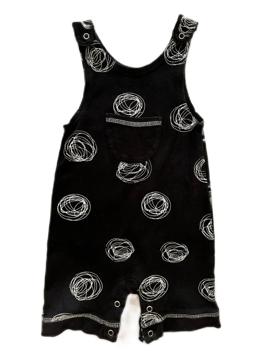 12M-18M Baby Boy Organic L’ovedbaby Black Romper