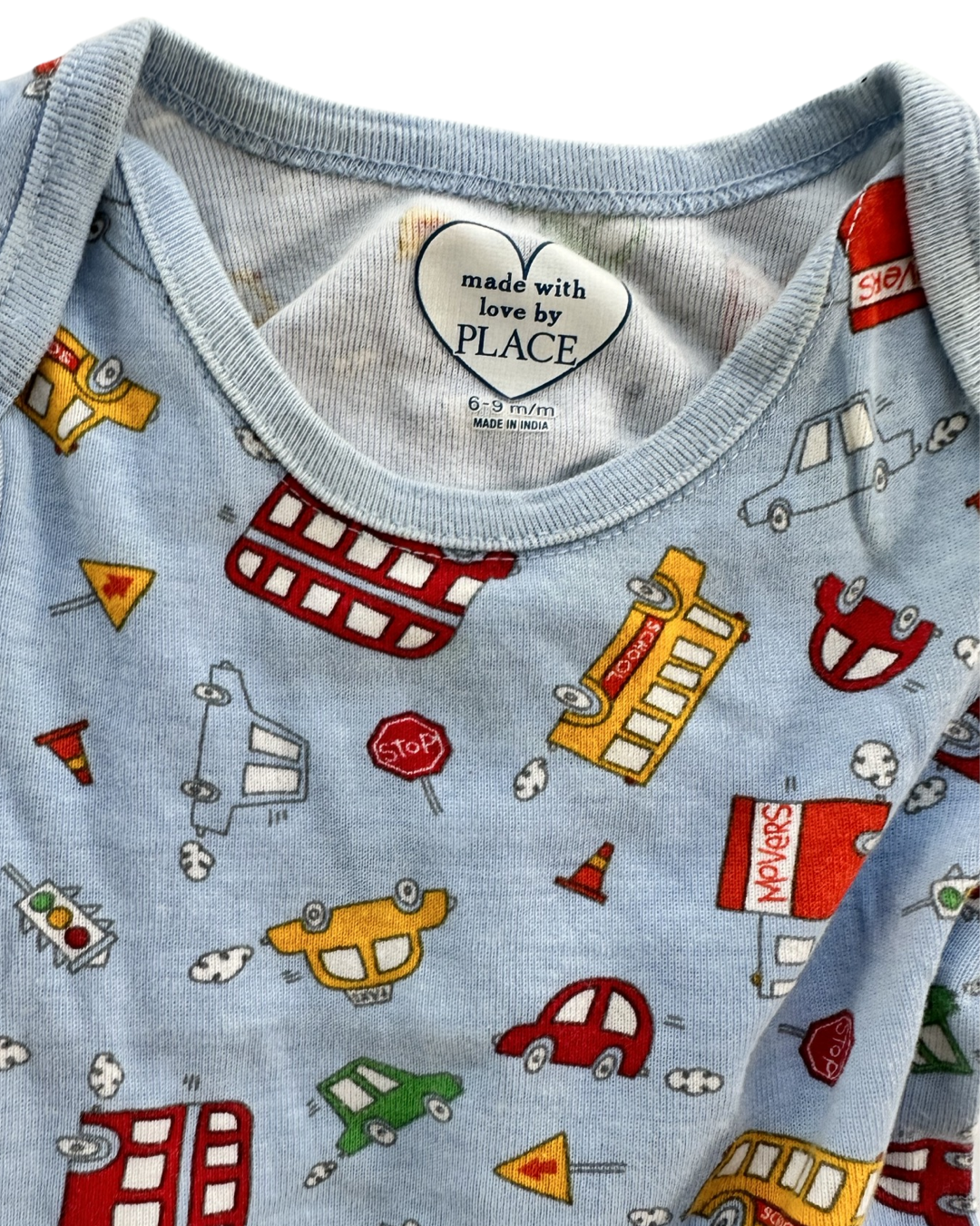6-9M Baby Boy The Children’s Place Bus Car Onesie