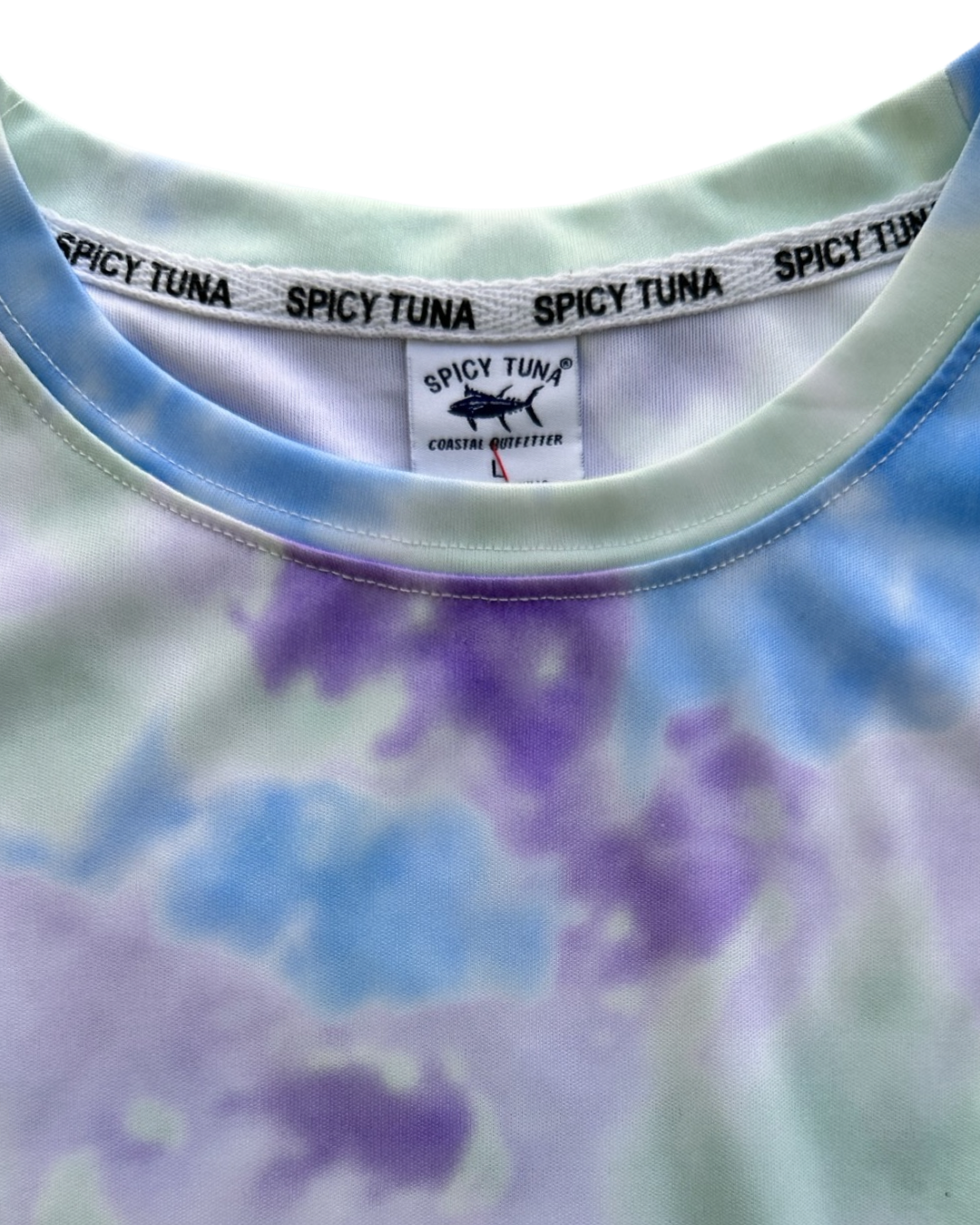 Girls Large Size 10/12 Spicy Tuna Coastal Outfitter Tie- Dye Top