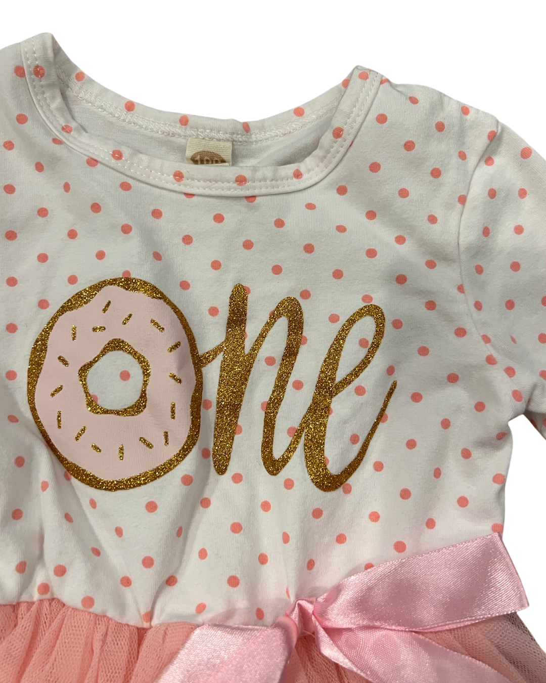 12M-18M Baby Girl Donut One Pink Boutique Dress