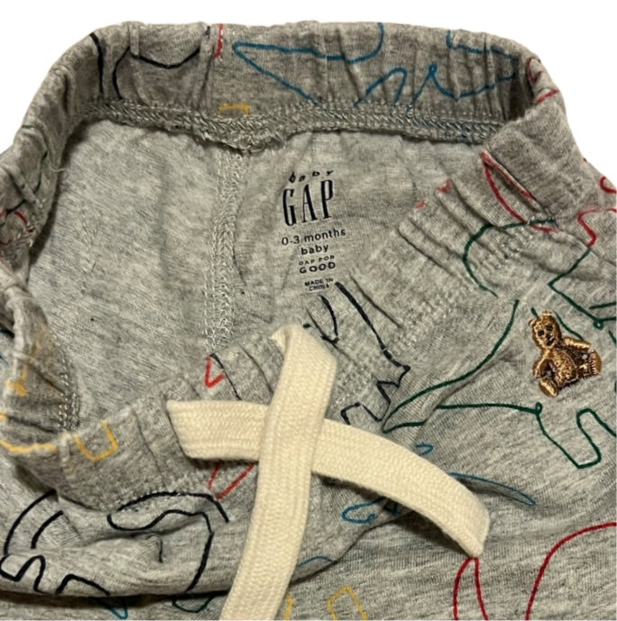0-3M Baby Boy Baby Gap Gray Dino Joggers