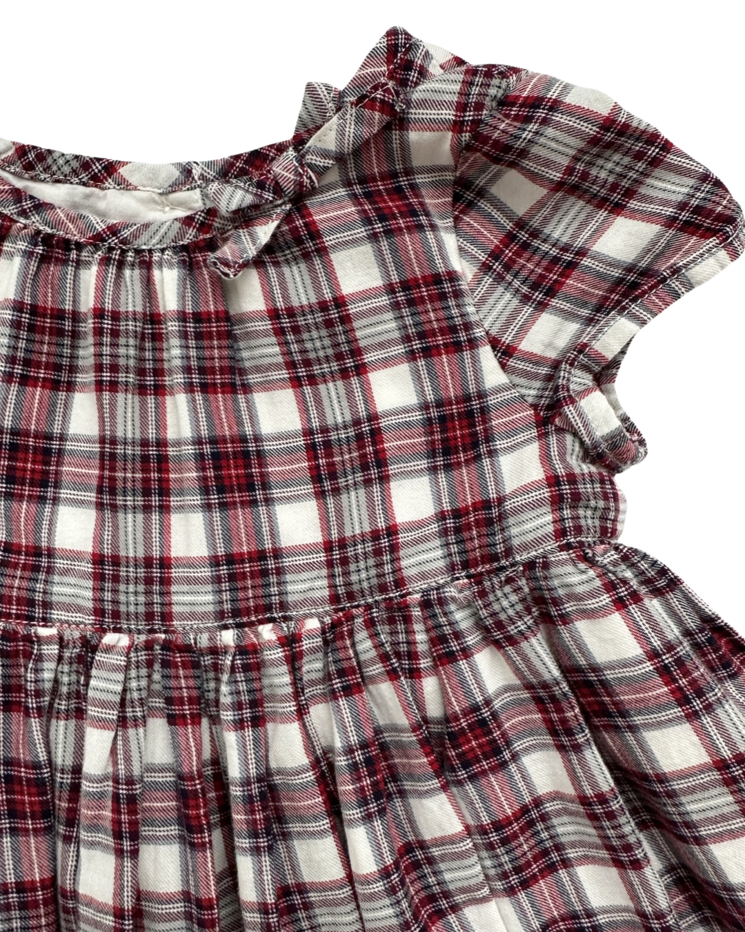 6-12M Baby Girl Baby Gap Maroon Plaid Dress