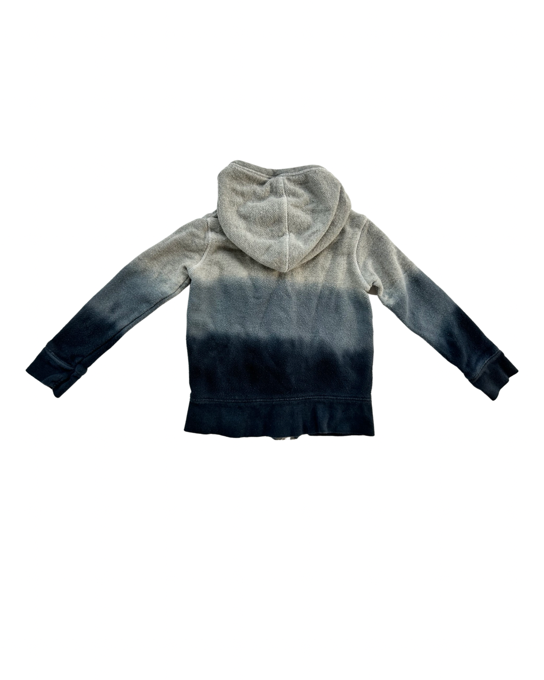 18M Baby Boy Burt’s Bees Organic Cotton Blue Ombré Tie Dye Zip Up Hoodie Shirt