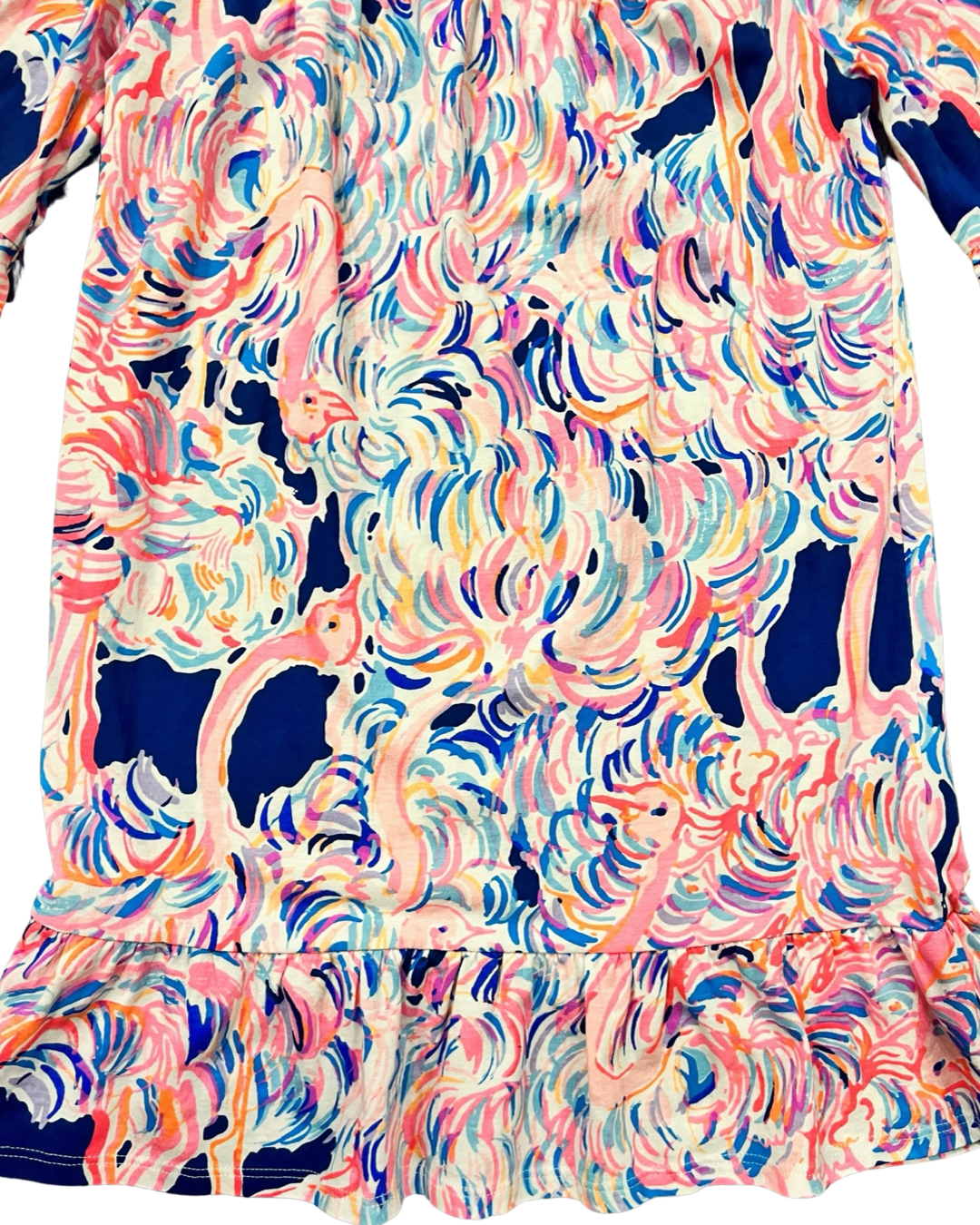 Toddler Girl size 6/7 Lilly Pulitzer Ostrich Dress Pink / Navy