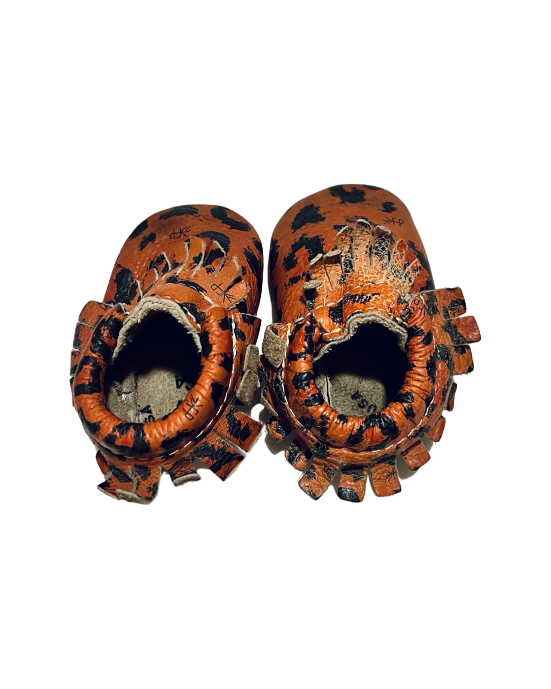 1C Baby Girl Leather Leopard Print Freshly Picked Moccasins Shoes