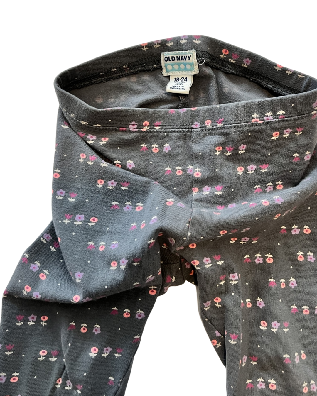 18M-24M Baby Girl Gray Old Navy Floral Leggings