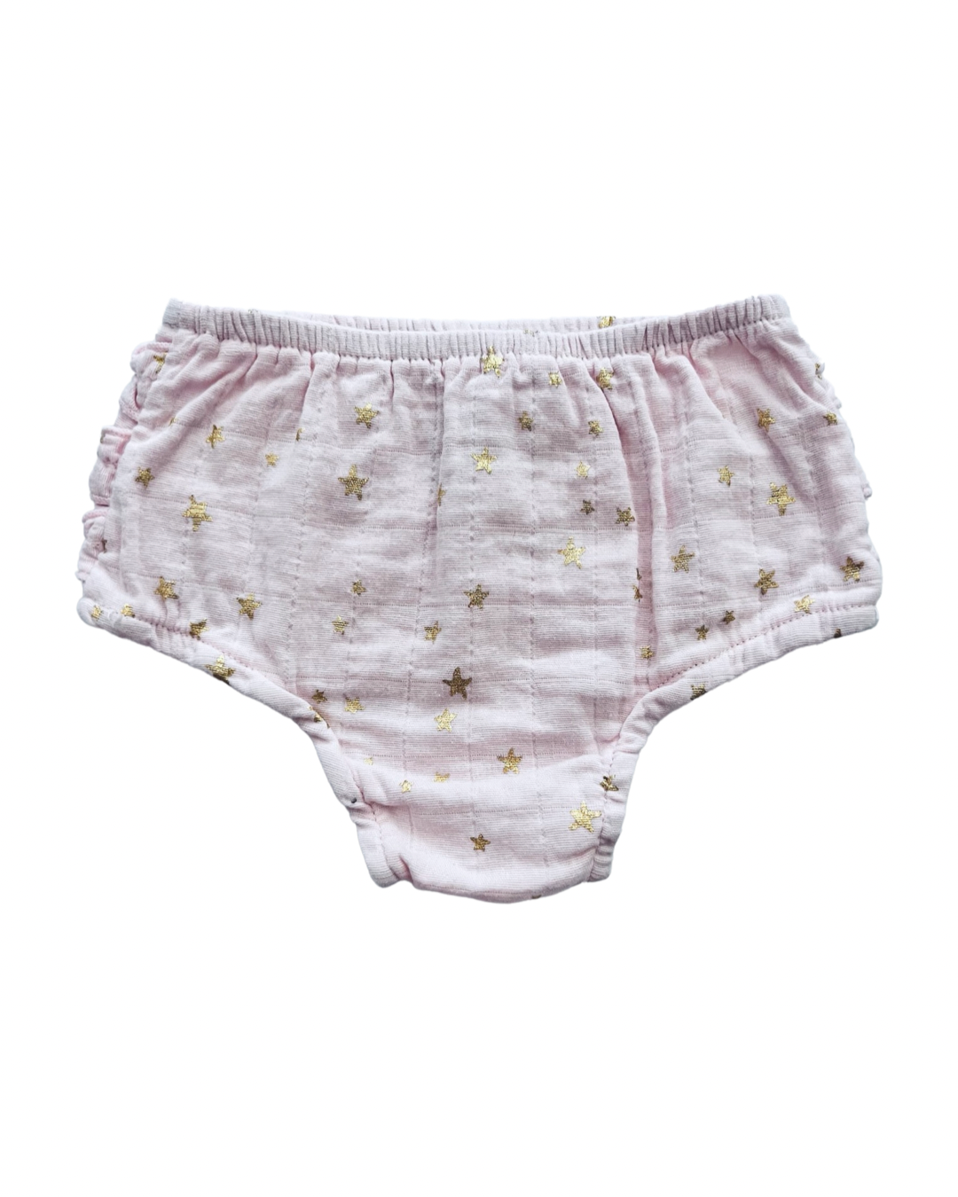3-6M Baby Girl Pink Star Muslin Aden & Anais Rufflebutt Bloomers / Shorts