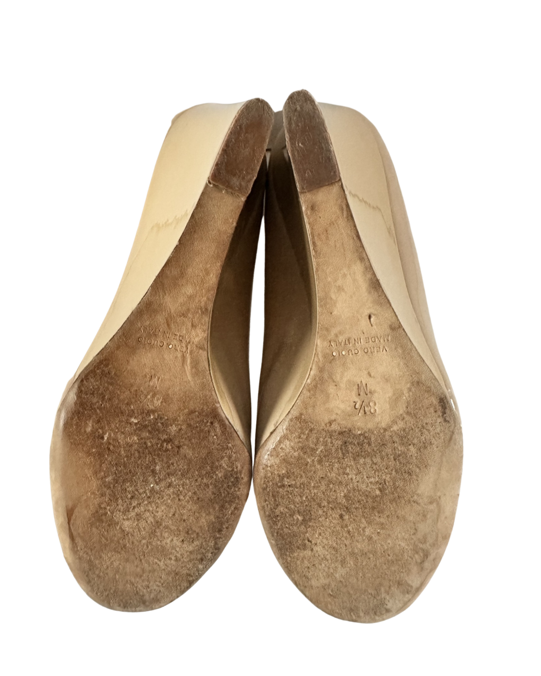 Women’s Size 8.5M Kate Spade Nude Patent Leather Wedges