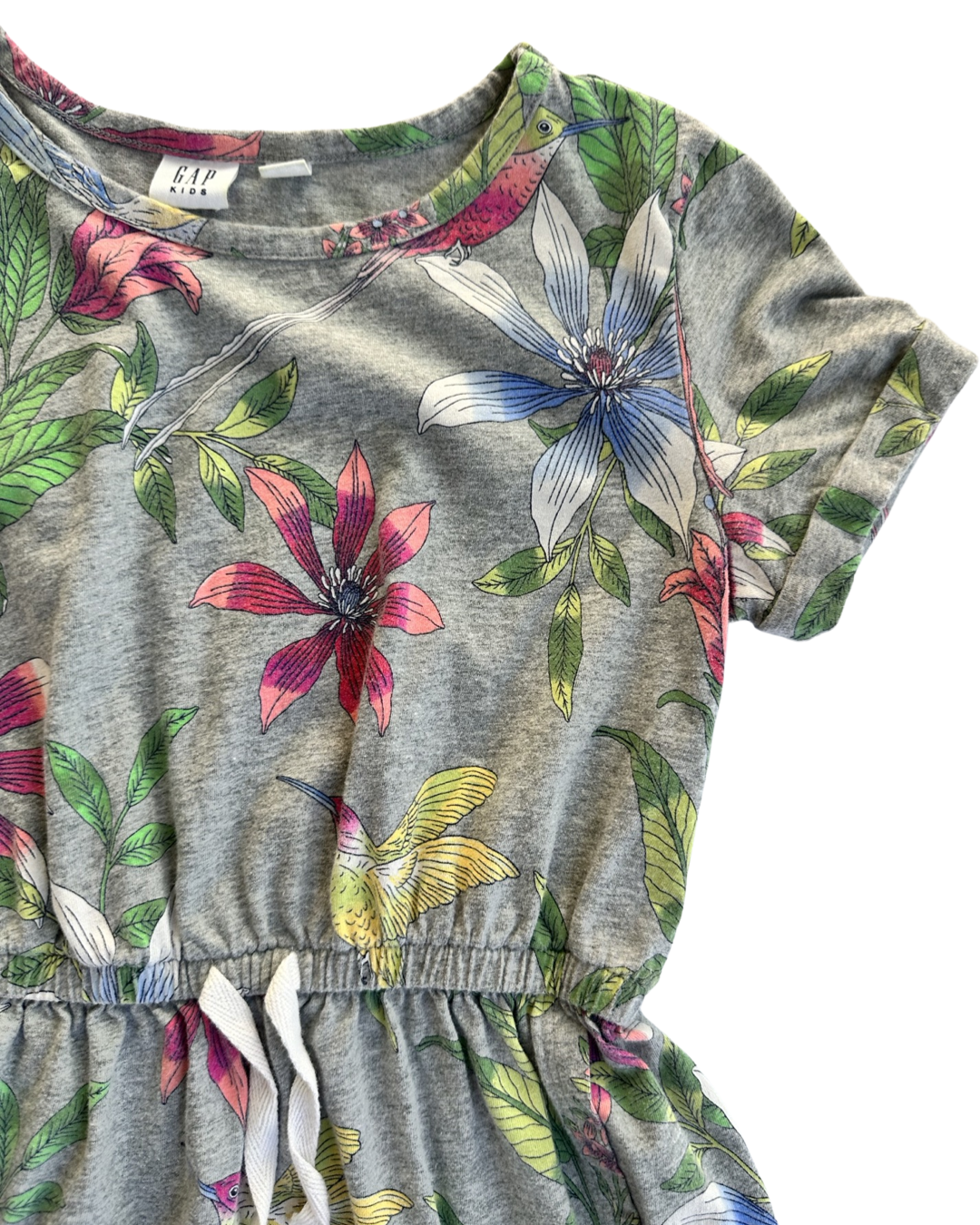 Toddler Girl Medium (8Y) Gap Kids Gray Floral Dress
