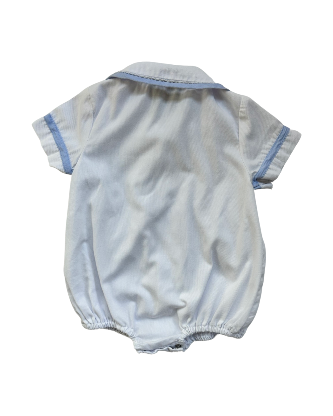 6M Baby Boy Cecil & Lou White / Blue Collared Bubble