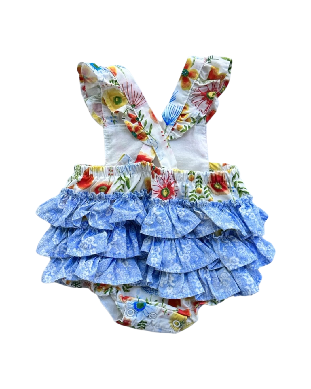 Newborn Baby Girl Baby Starters Floral Rufflebutt Bubble Romper