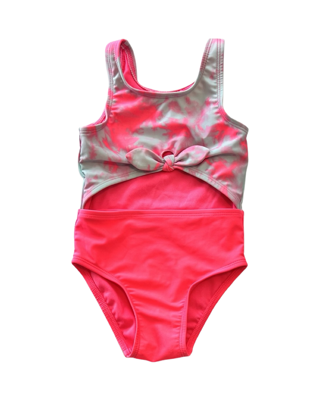 18M Baby Girl Pink Cat & Jack Tie Dye One Piece Swim Suit
