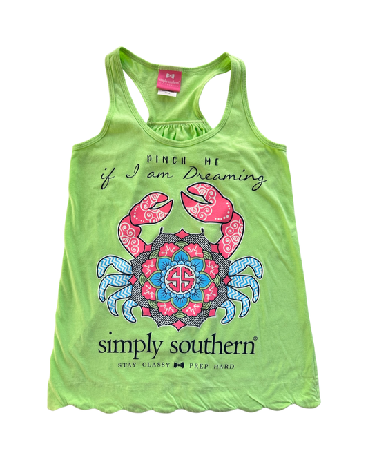 Women’s Small Simply Southern Pinch Me Crab Tank Top