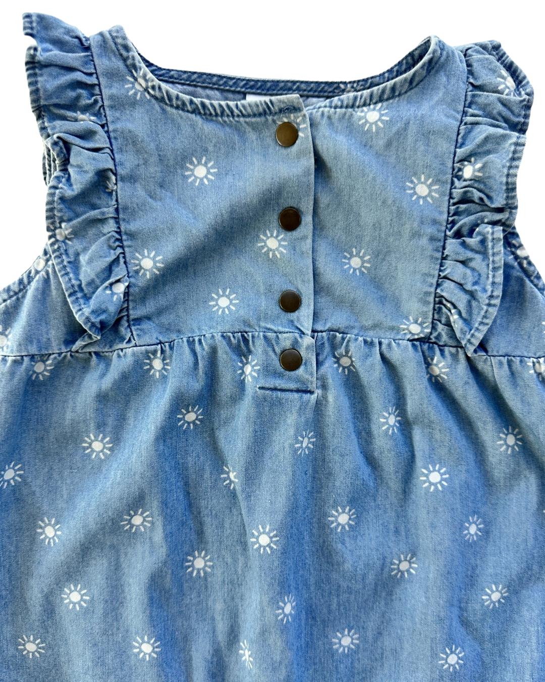 24M Baby Girl Carter’s Chambray Sunshine Bubble Romper