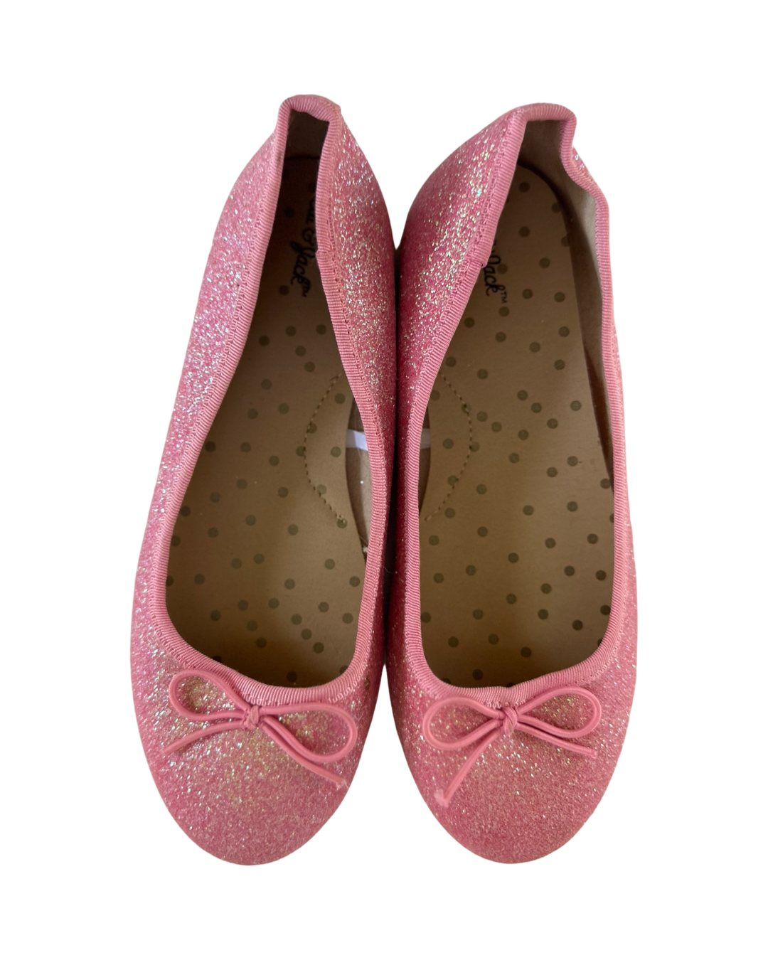 Girls Size 2 Cat & Jack Pink Glitter Sparkle Flats