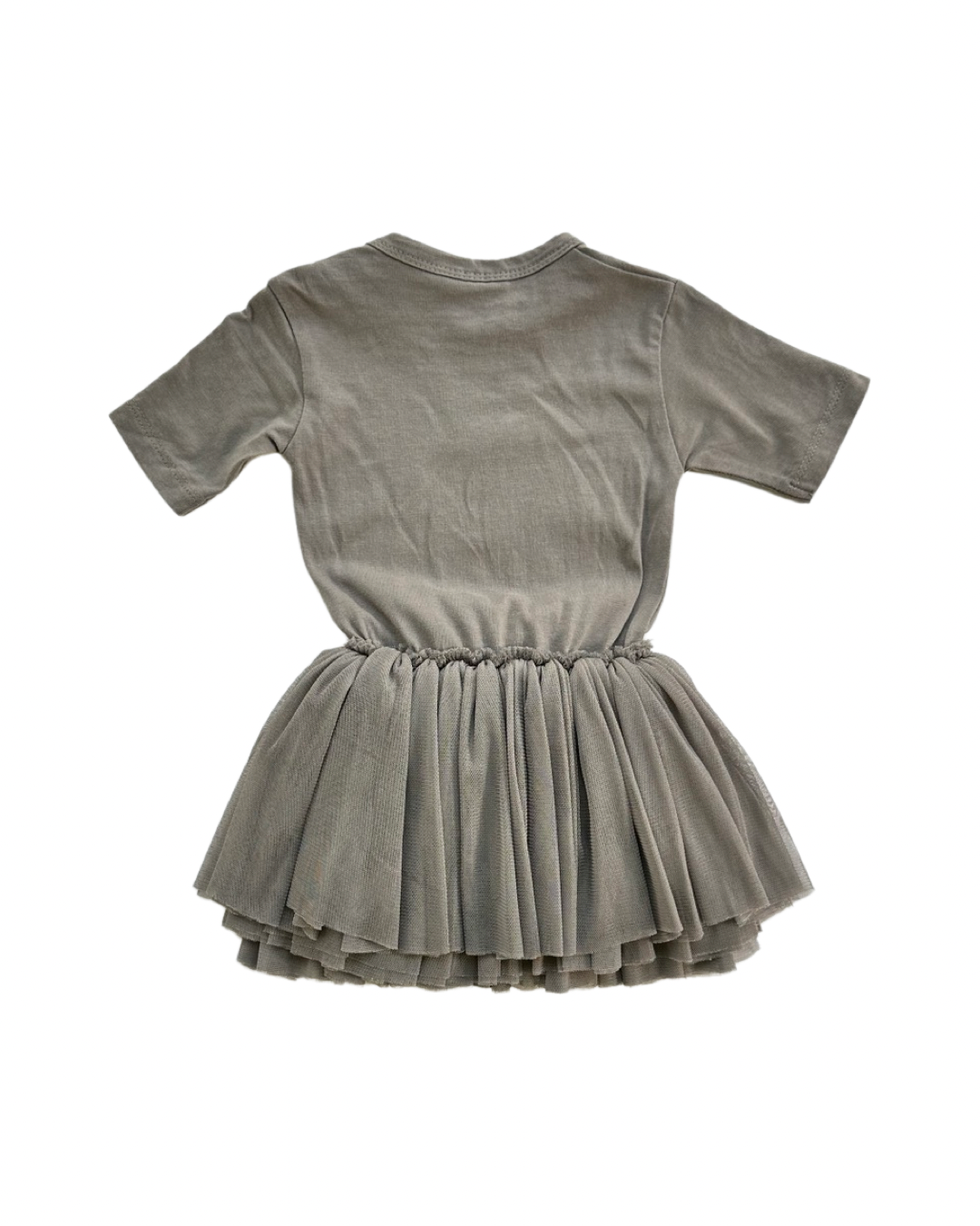 3-6M Baby Girl Huxbaby Hip Bunny Gray Tutu Onesie Dress