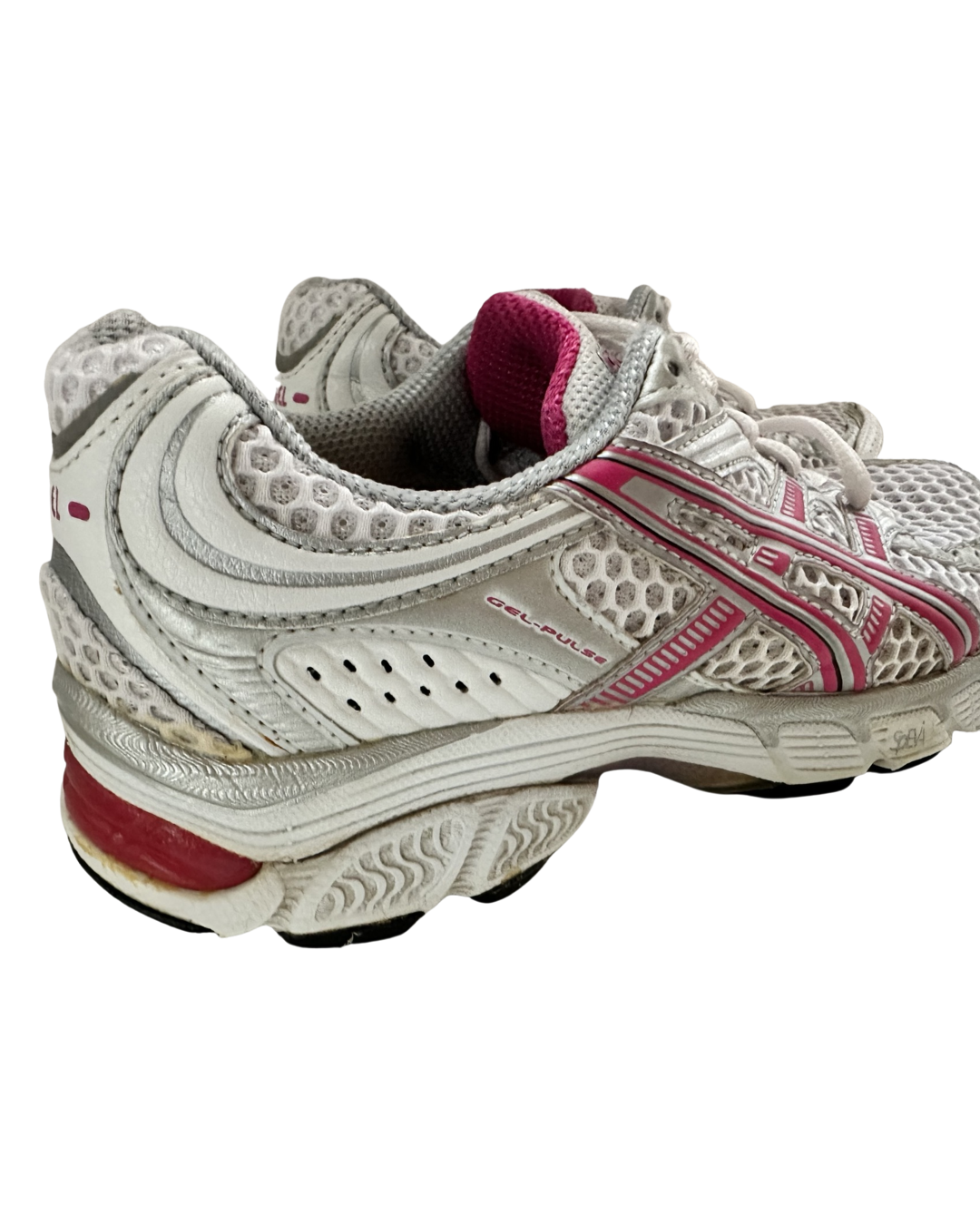 Women’s Size 7 Asics Pulse White Pink Running Shoes T9e5n