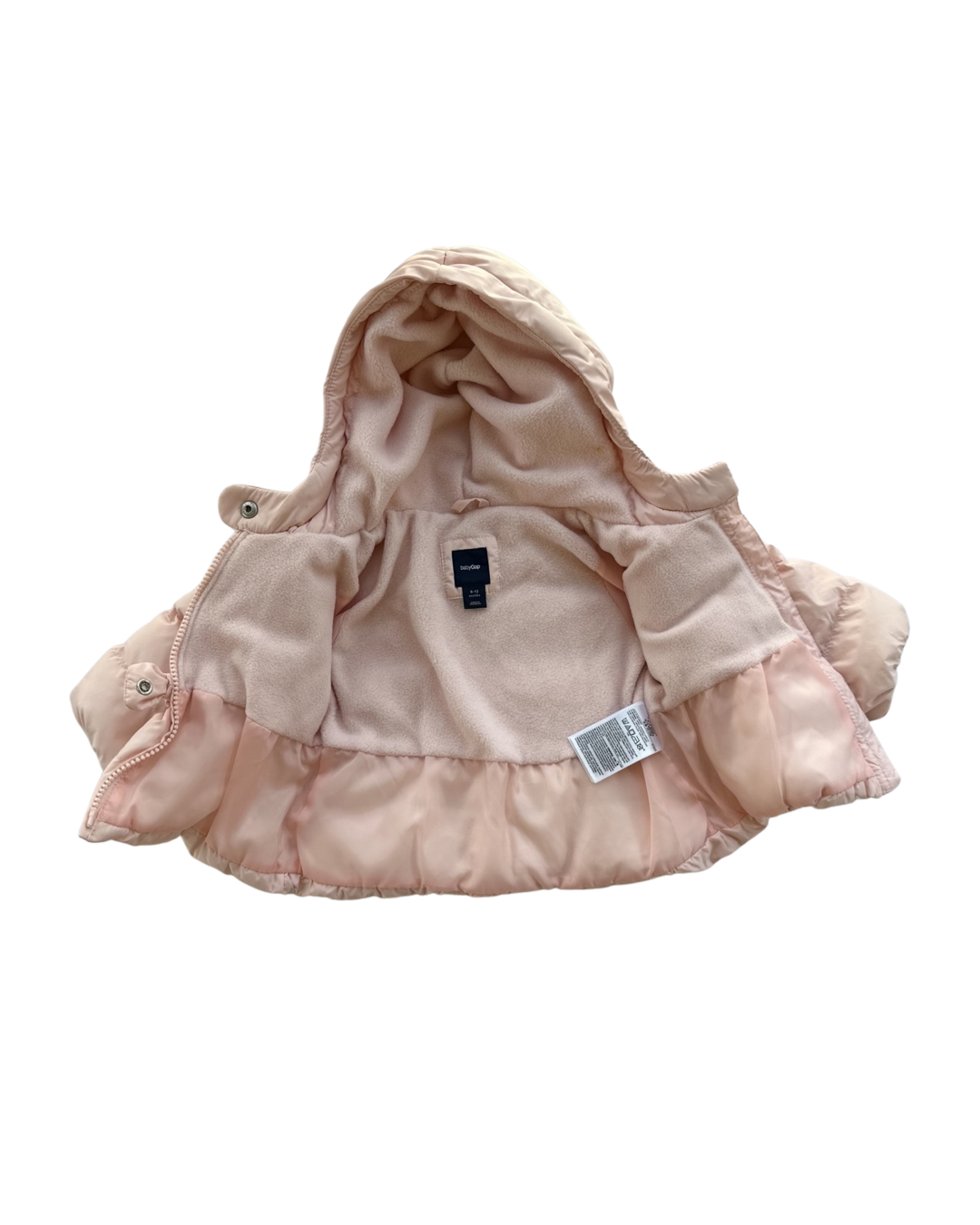 6-12M Baby Girl Light Pink Baby Gap Puffer Jacket Coat