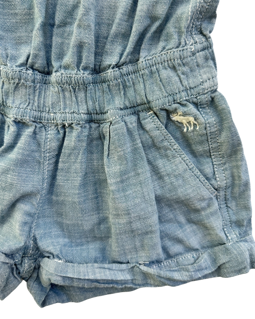Girls Size 8Y /10Y Medium Abercrombie Kids Chambray Romper