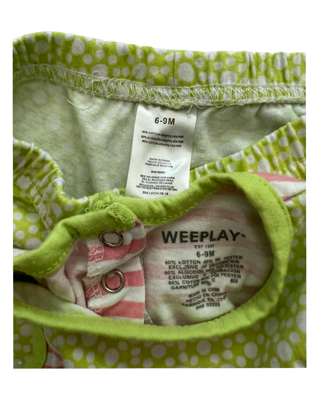 6-9M Baby Girl Wee Play Watermelon Outfit Top + Leggings