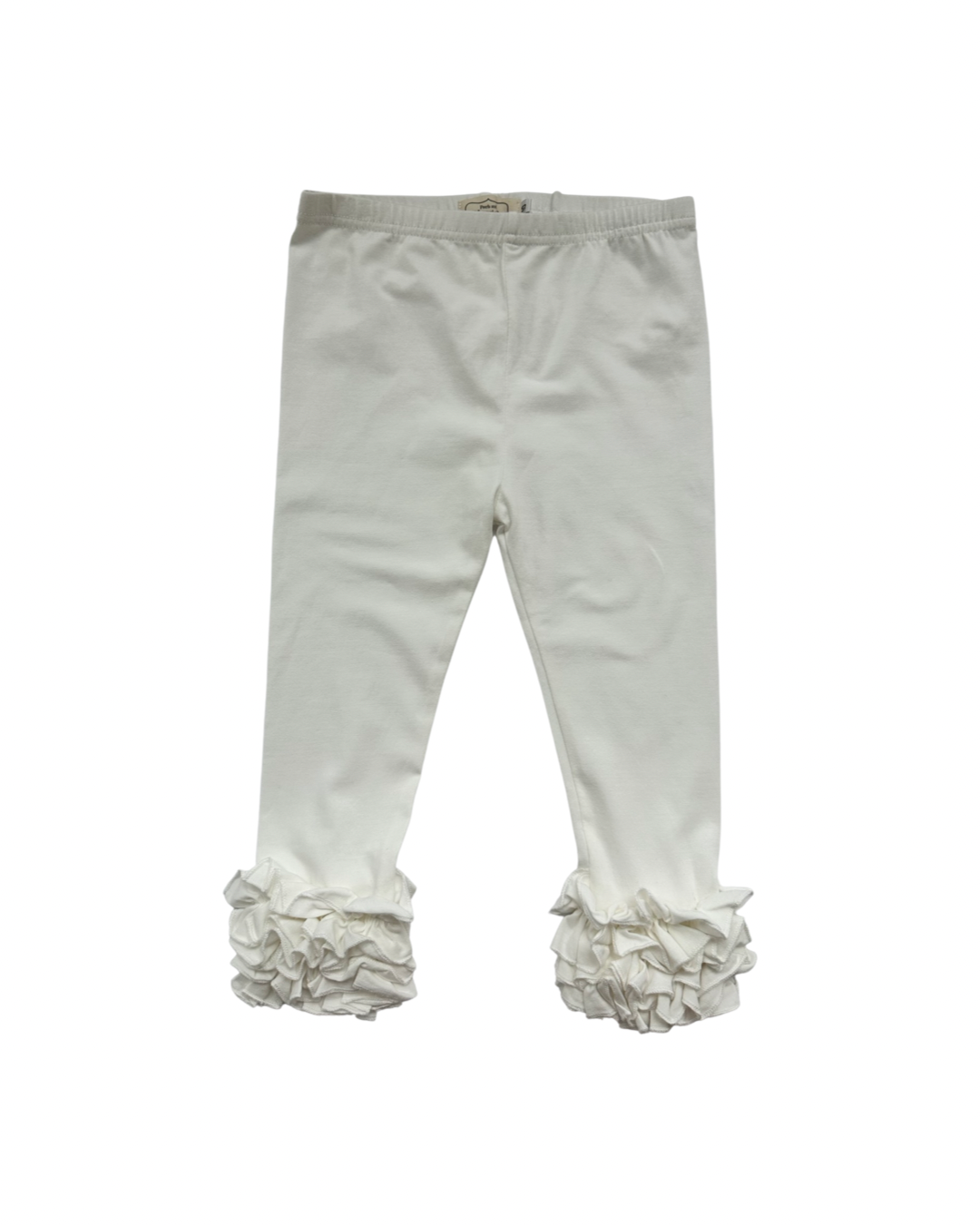 Girls Size 10Y Pearls & Piggytails White Icing Capri Leggings