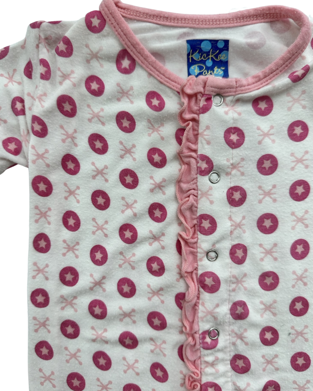 0-3M Baby Girl Kickee Pants Bamboo Nightgown PJs and Matching Hat