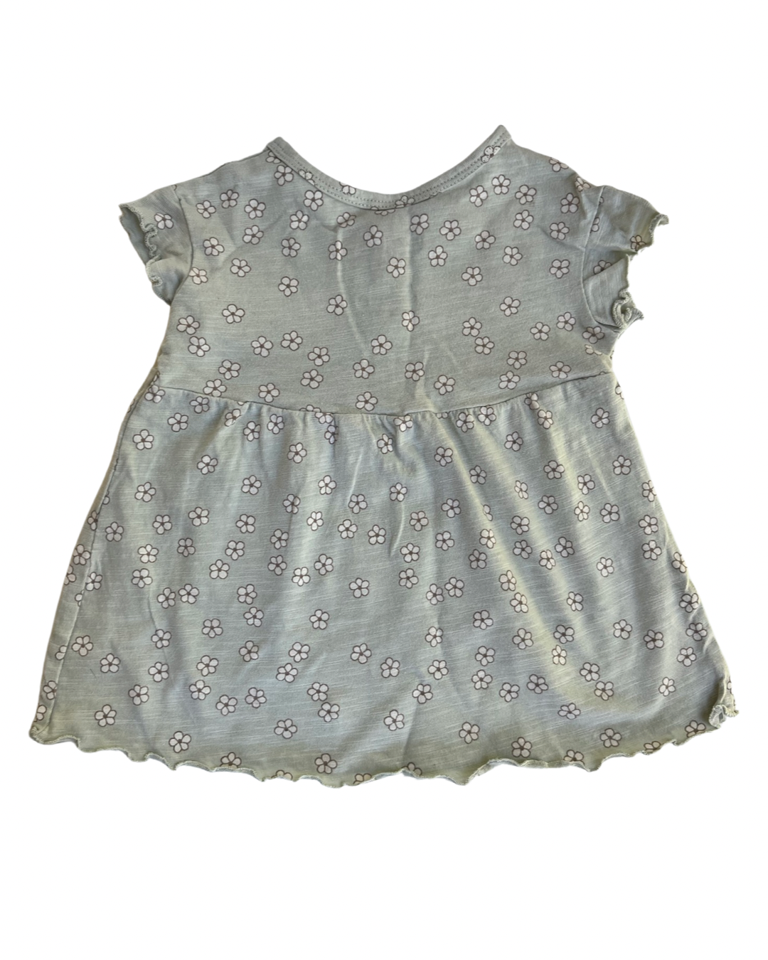 6M Baby Girl Little Co Mint Floral Dress