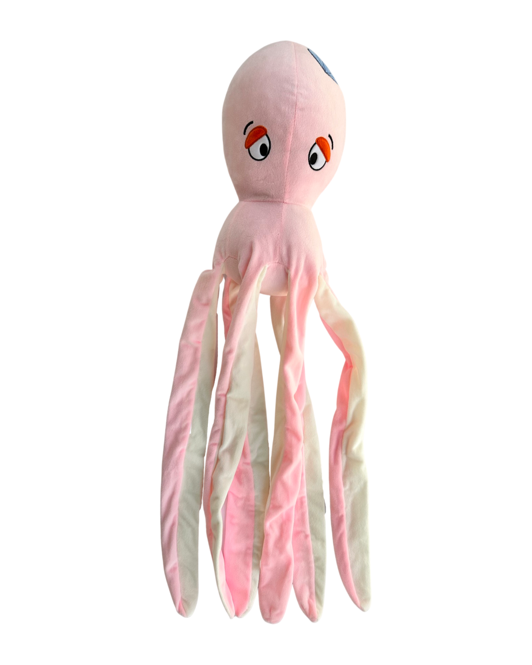 Large 38” Plush Pink Octopus with Crinkle Noise Tentacles