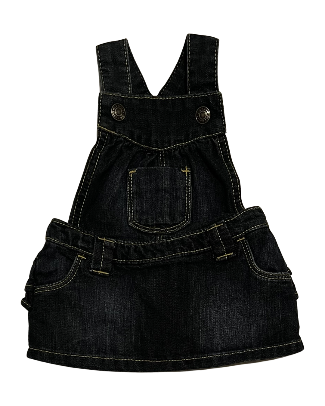 0-3M Baby Girl Old Navy Blue Jean Overall Dress
