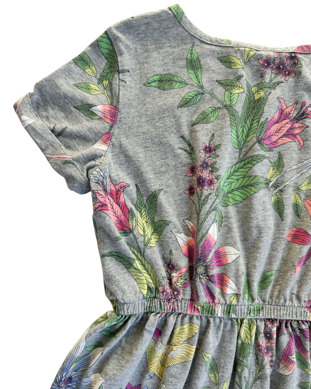 Toddler Girl Medium (8Y) Gap Kids Gray Floral Dress