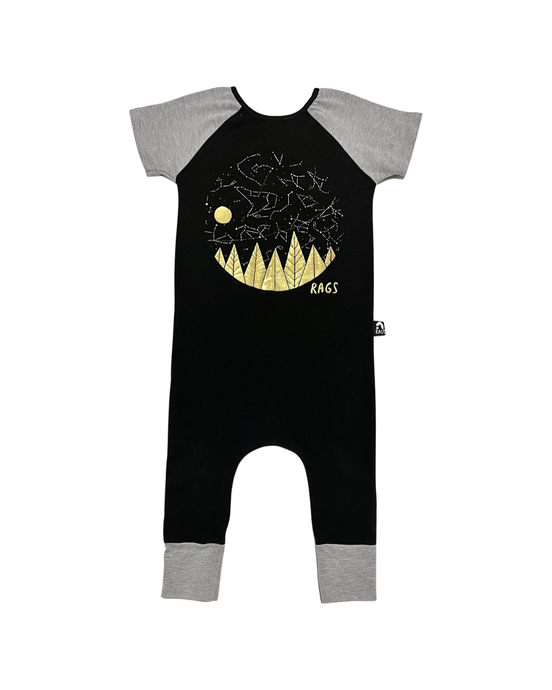 18M-24M Baby Boy / Girl Black & Gold Constellations RAGs