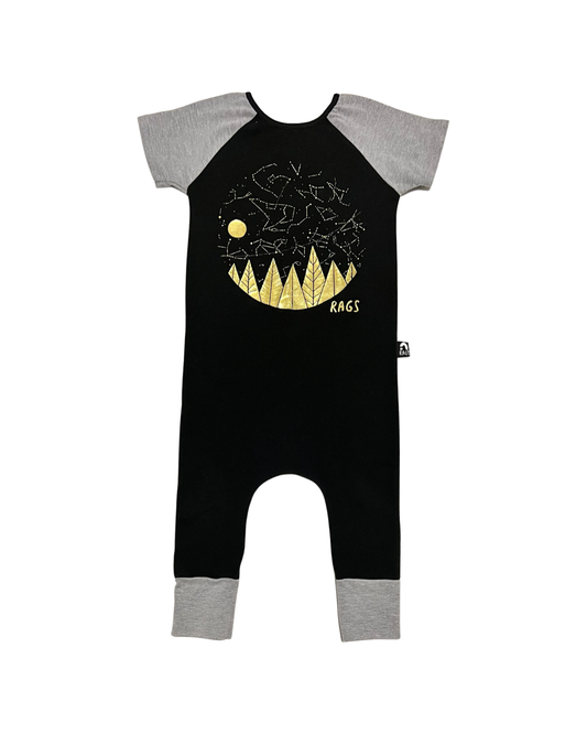 18M-24M Baby Boy / Girl Black & Gold Constellations RAGs