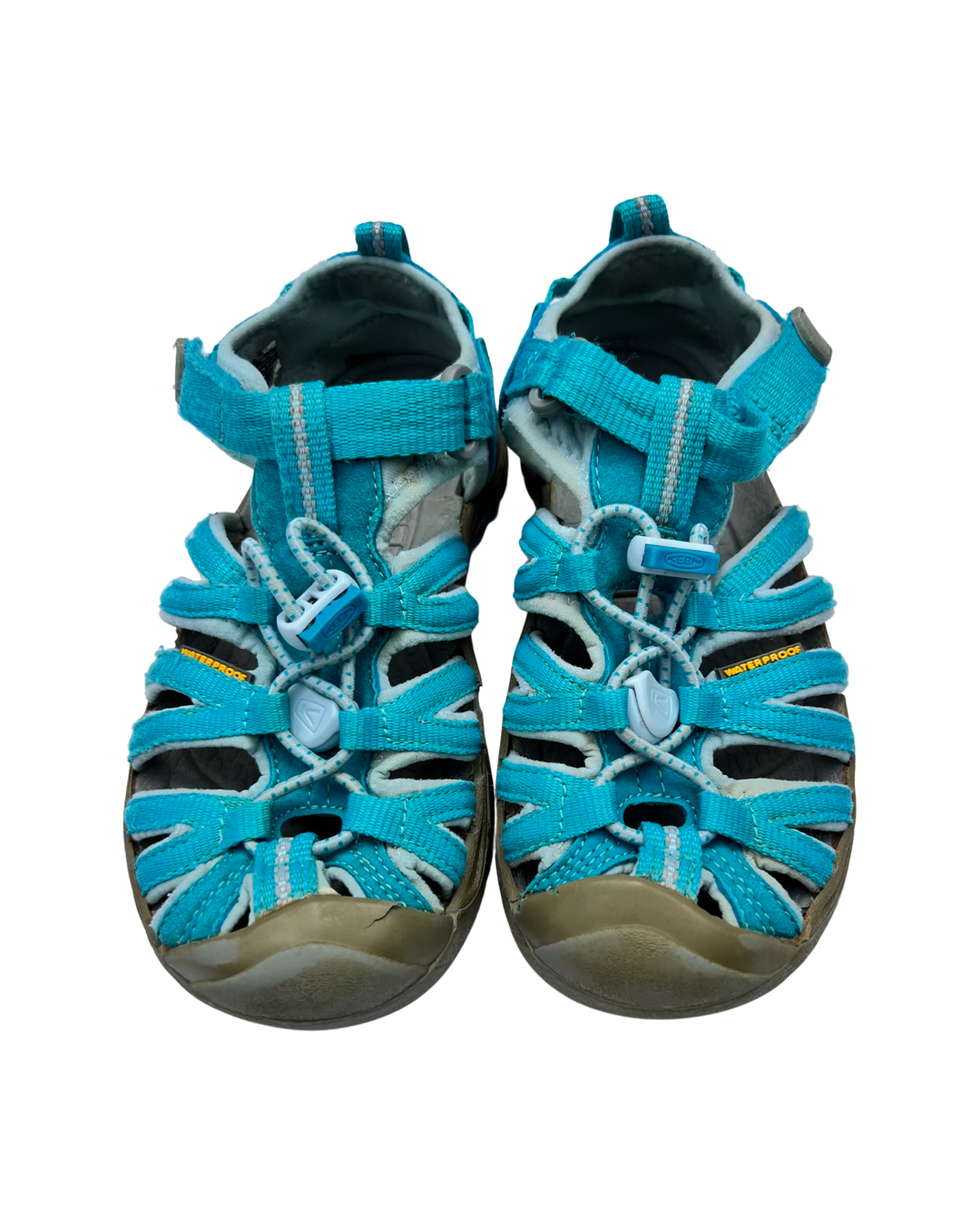 13C Toddler Girl Aqua / Teal Keens WaterProof Shoes Sandals