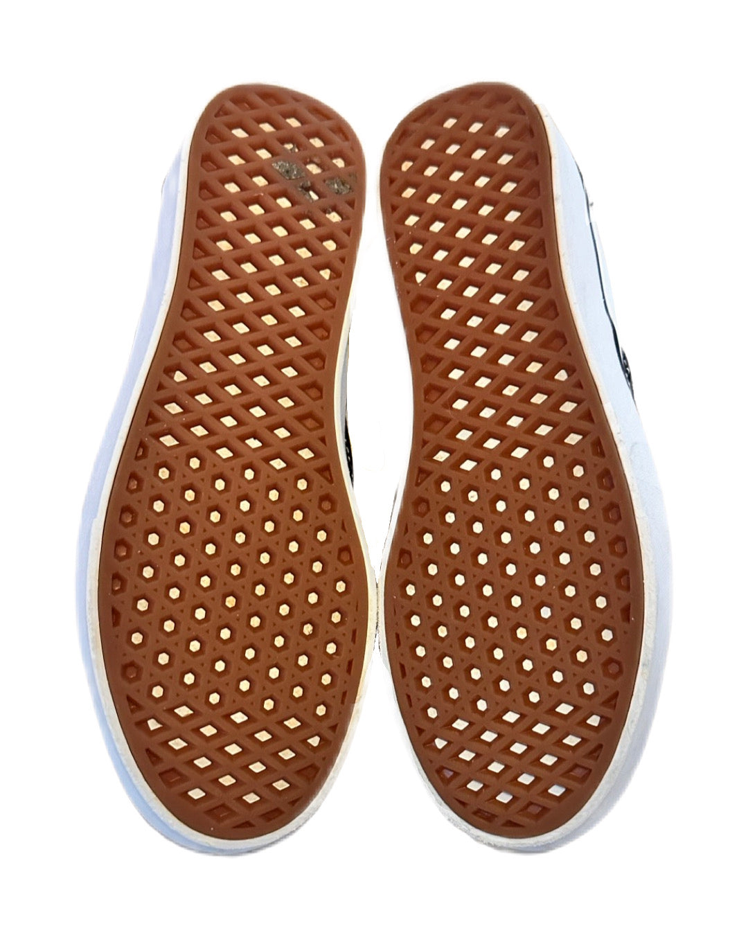 Men’s 9.5 Women’s 11 Black and White Checkered Slip-on Vans