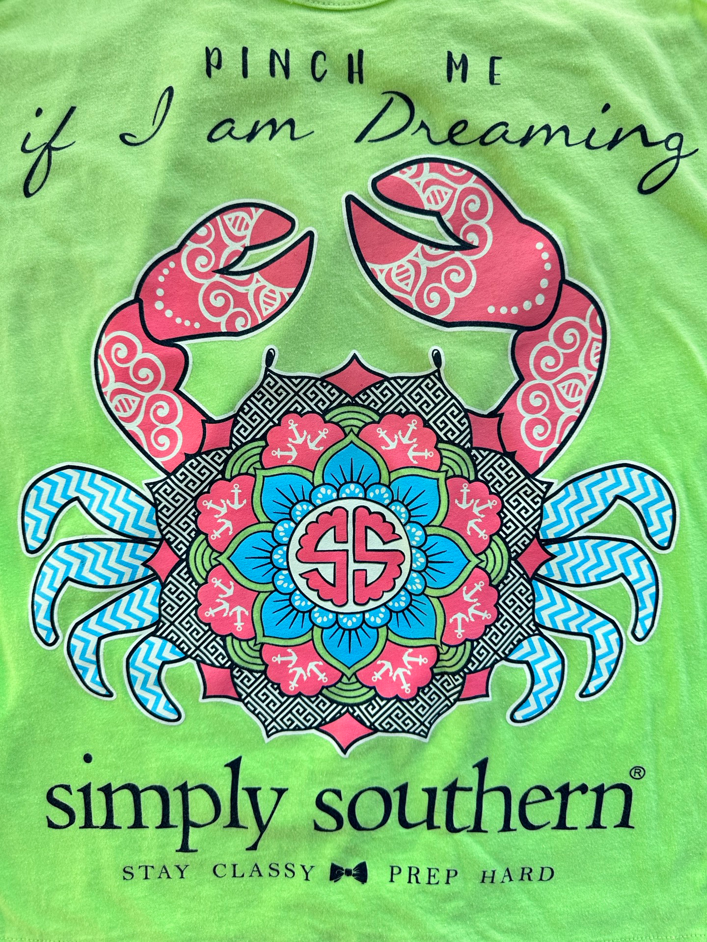 Women’s Small Simply Southern Pinch Me Crab Tank Top