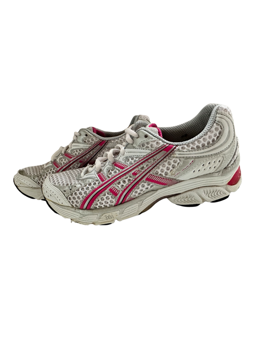 Women’s Size 7 Asics Pulse White Pink Running Shoes T9e5n