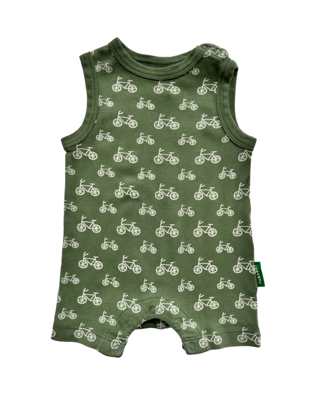 3-6M Baby Boy Parade Organic Cotton Bicycle Romper