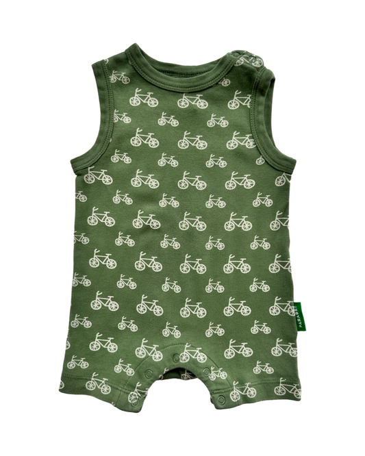 3-6M Baby Boy Parade Organic Cotton Bicycle Romper