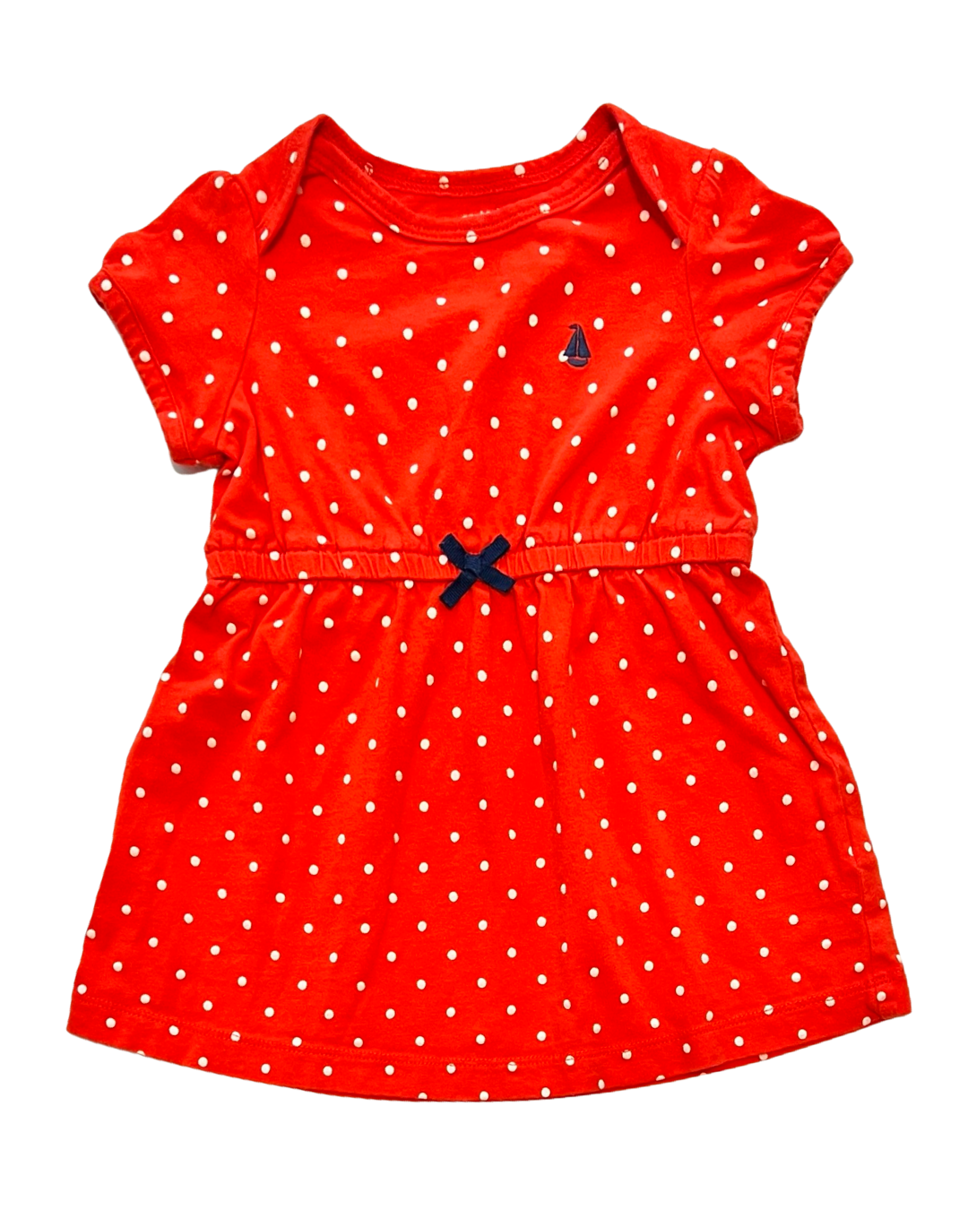 9M Baby Girl Red Carters Polka Dot Sailboat Dress