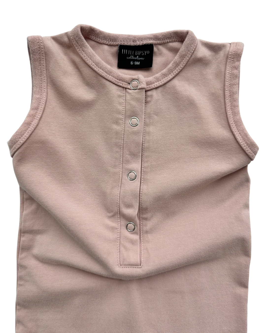 6-9M Baby Girl Boy Little Bipsy Dusty Pink Romper
