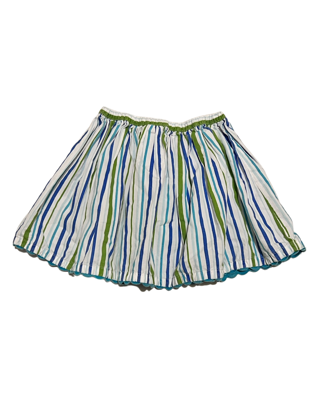 12M-18M Baby Girl Blue & Green Striped Crazy 8 Skirt