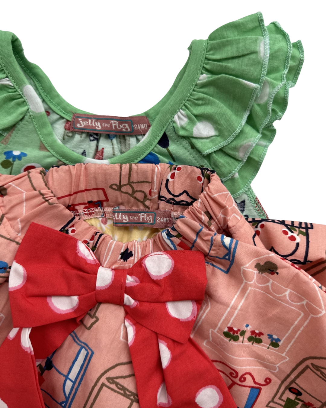 24M Baby Girl Jelly The Pug Boutique Bird Skirt and Top