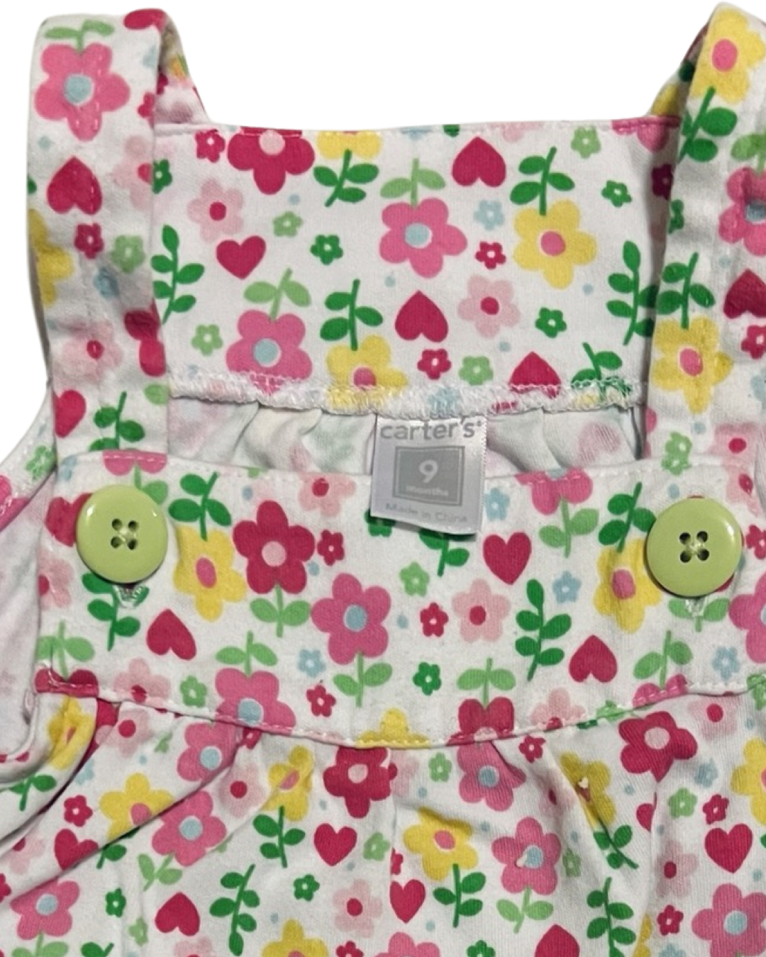 9M Baby Girl Carters Pink & Yellow Floral Jumper Dress