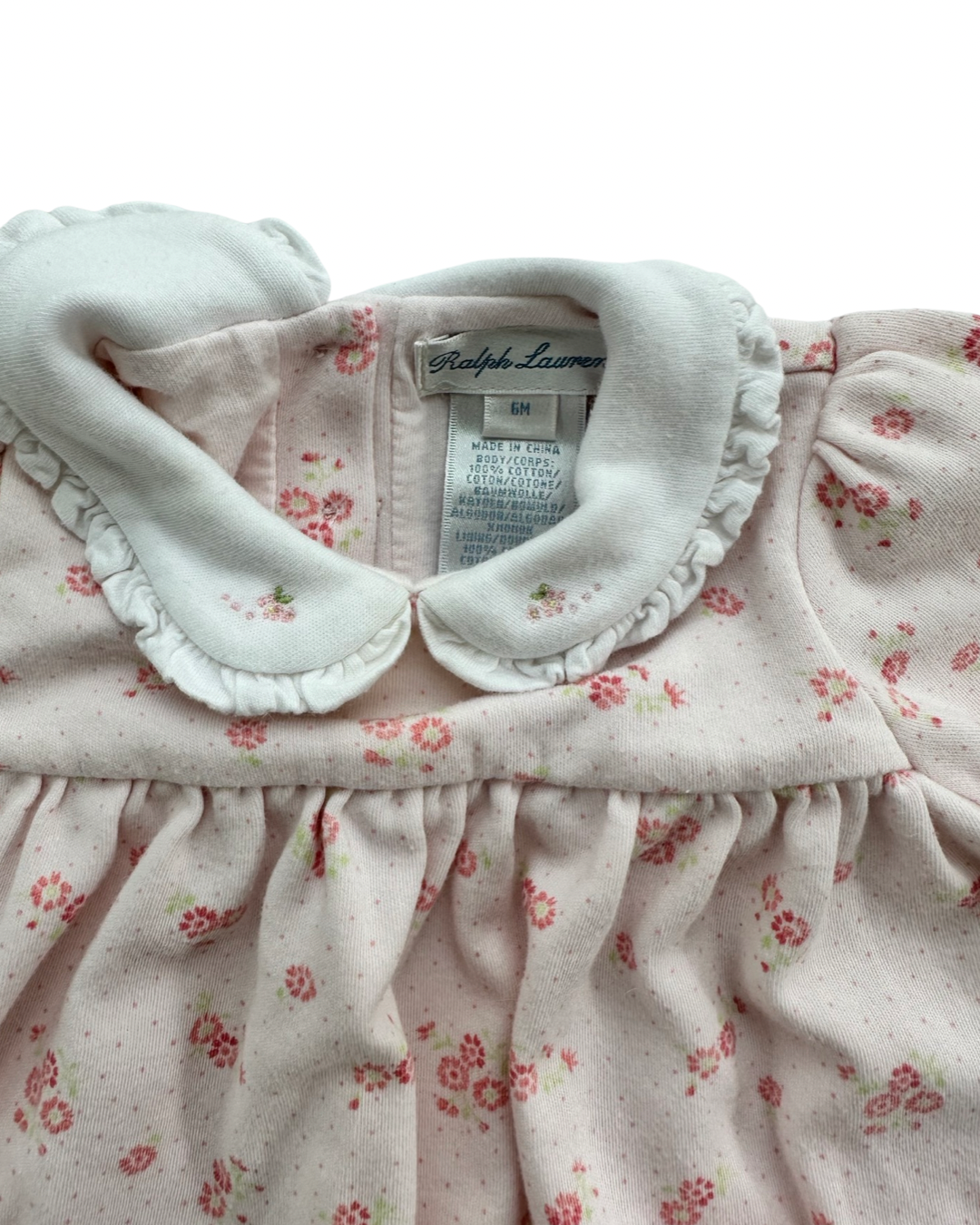 6M Baby Girl Ralph Lauren Pink Floral Dress w/ Bloomers