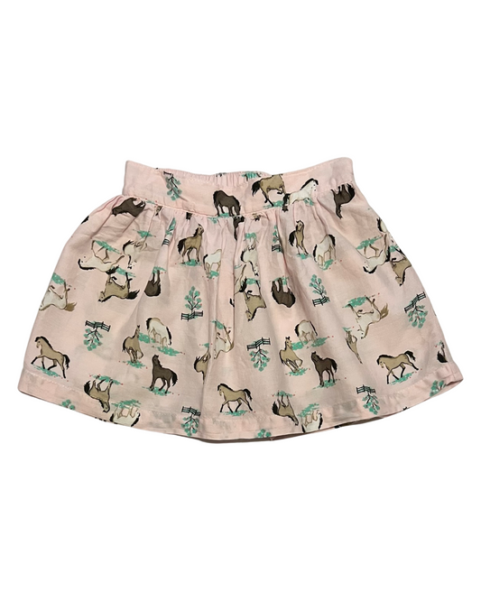 2T Toddler Girl Carters Pink Horse Skirt