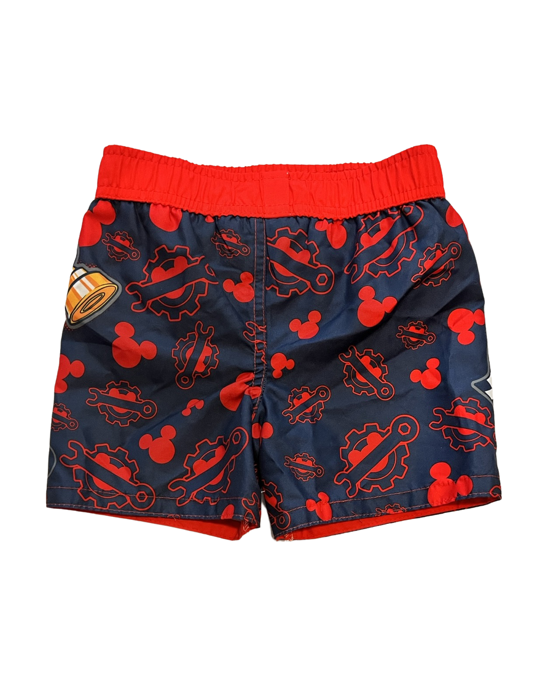 18M Baby Boy DISNEY Mickey Mouse Speed Racer Red Swim Shorts