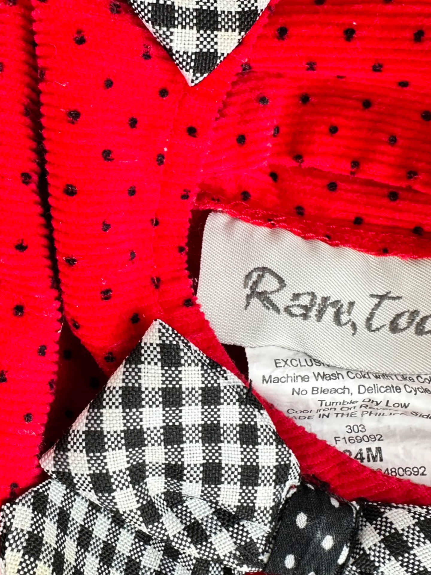 24M Baby Girl Rare Too! Red Corduroy Scottie Dog Dress