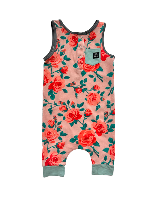 12M-18M Baby Girl Pink Floral RAGS to Raches Romper